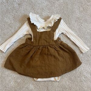 Rylee + Cru Brown Dress with Rylee and Cru body suit